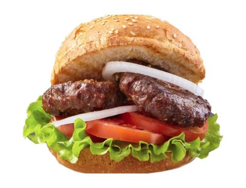 Jersey Stenzo Paneele Burger Cheeseburger rot gelb 70cm Länge 1,50m Breite 